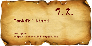 Tankó Kitti névjegykártya