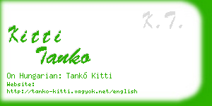 kitti tanko business card